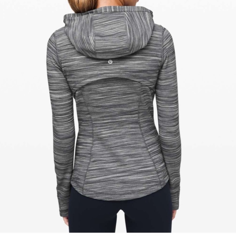 Lululemon Hooded Define Jacket *Nulu Heathered Black/White/Black size 6 - Picture 2 of 14